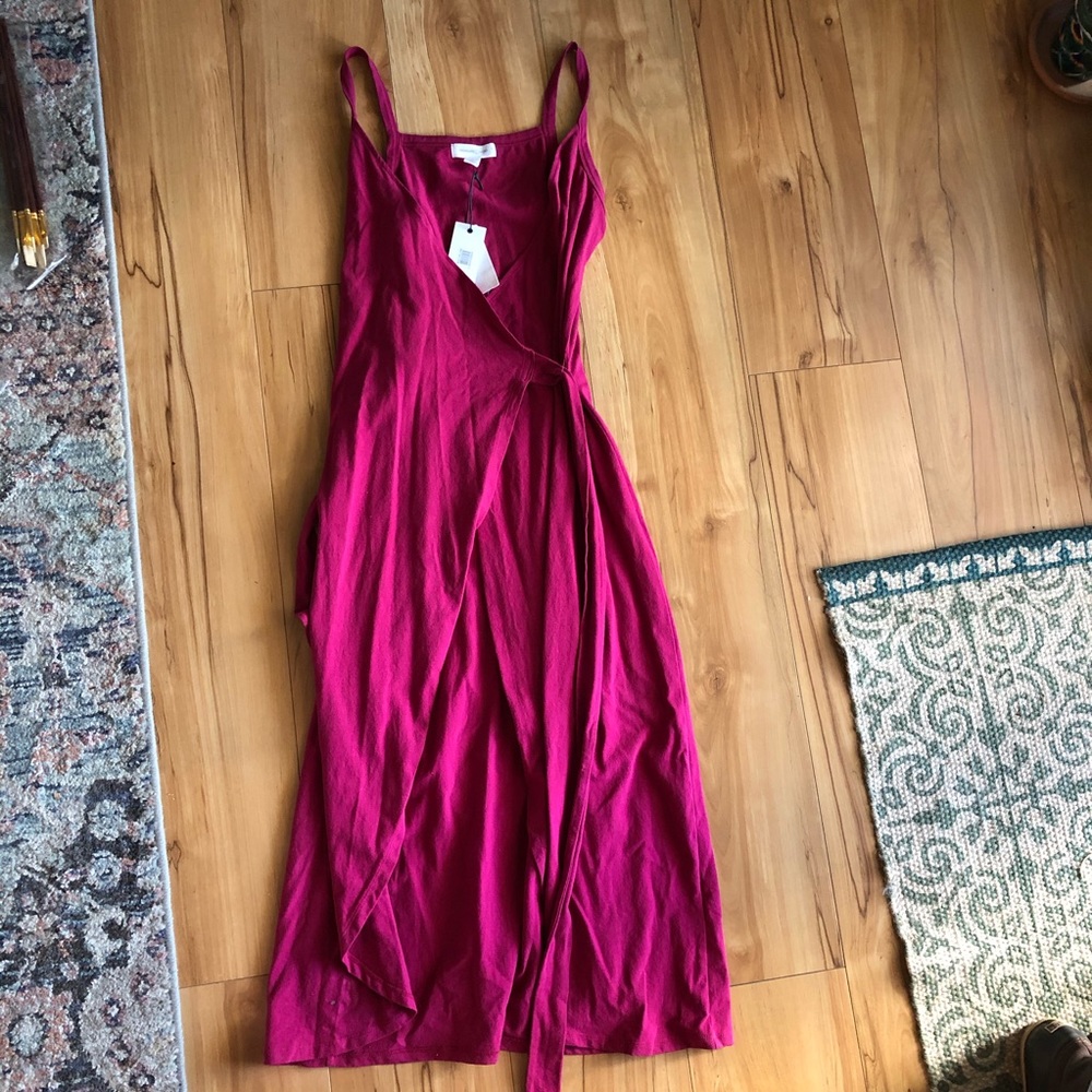 Treasure and Bond deep magenta wrap dress size s